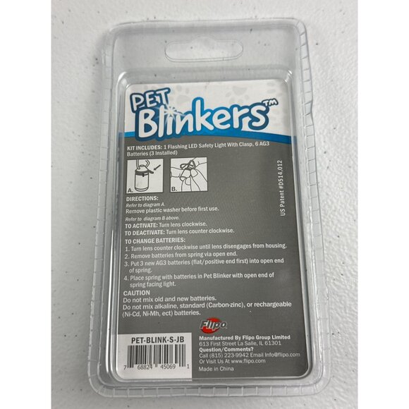 Pet Blinkers LED Safety Light For Small Breed Collars & Harnesses - Weather Resi - Picture 3 of 5